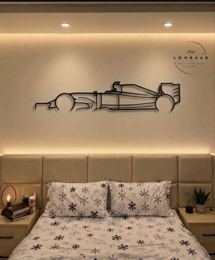 Formula 1 (F1) Metal Silhoutte Art