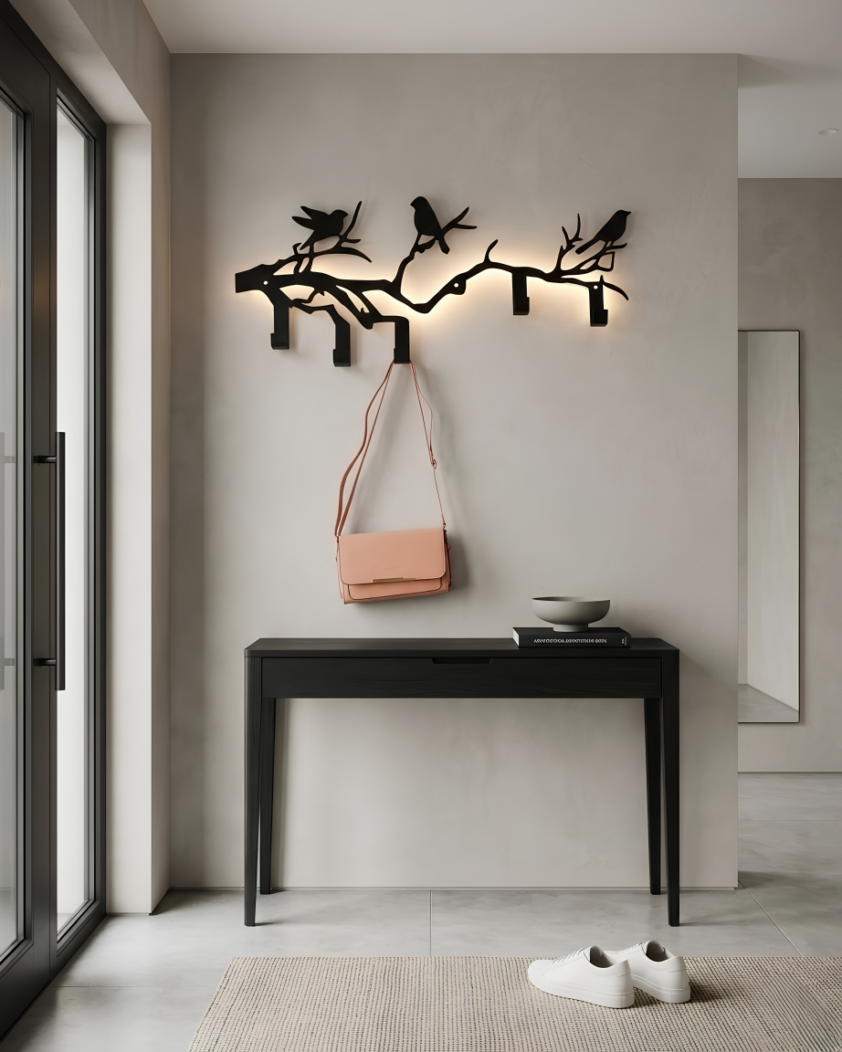 Backlit 5 Hook Bird Hanger
